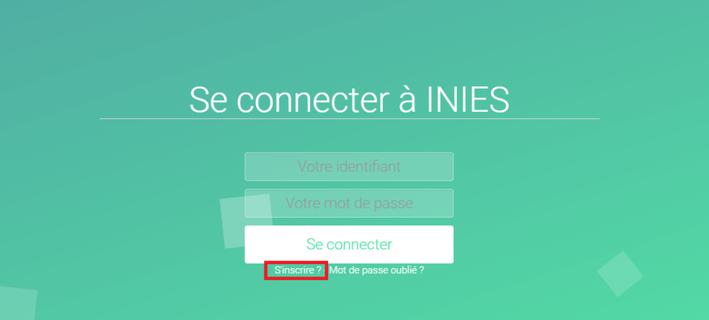 Création de compte INIES